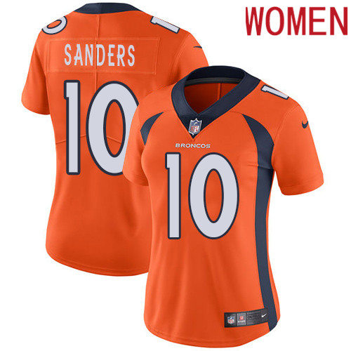 2019 Women Denver Broncos #10 Sanders orange Nike Vapor Untouchable Limited NFL Jersey->women nfl jersey->Women Jersey